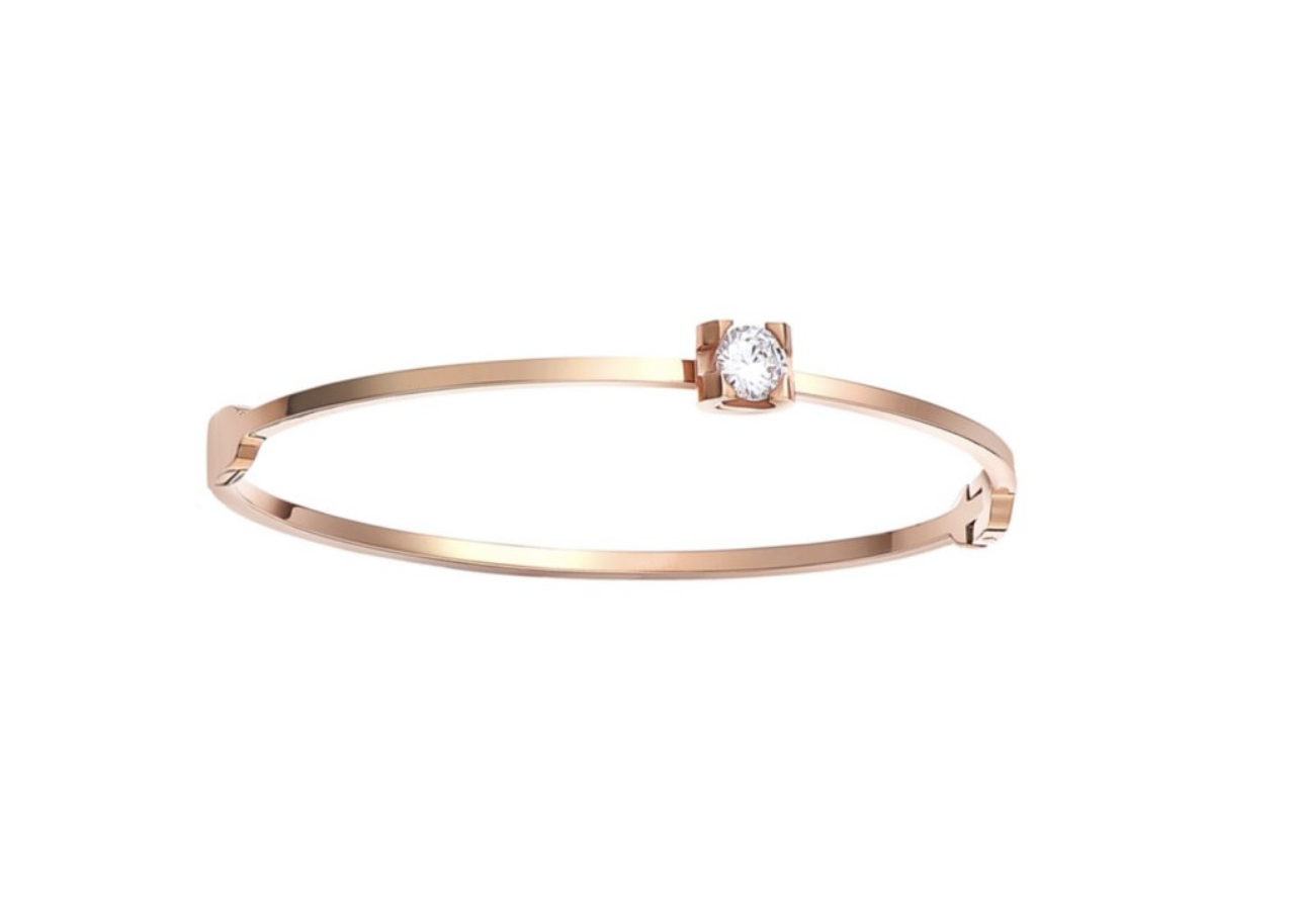 PEVNÝ náramok ROSE GOLD S3296